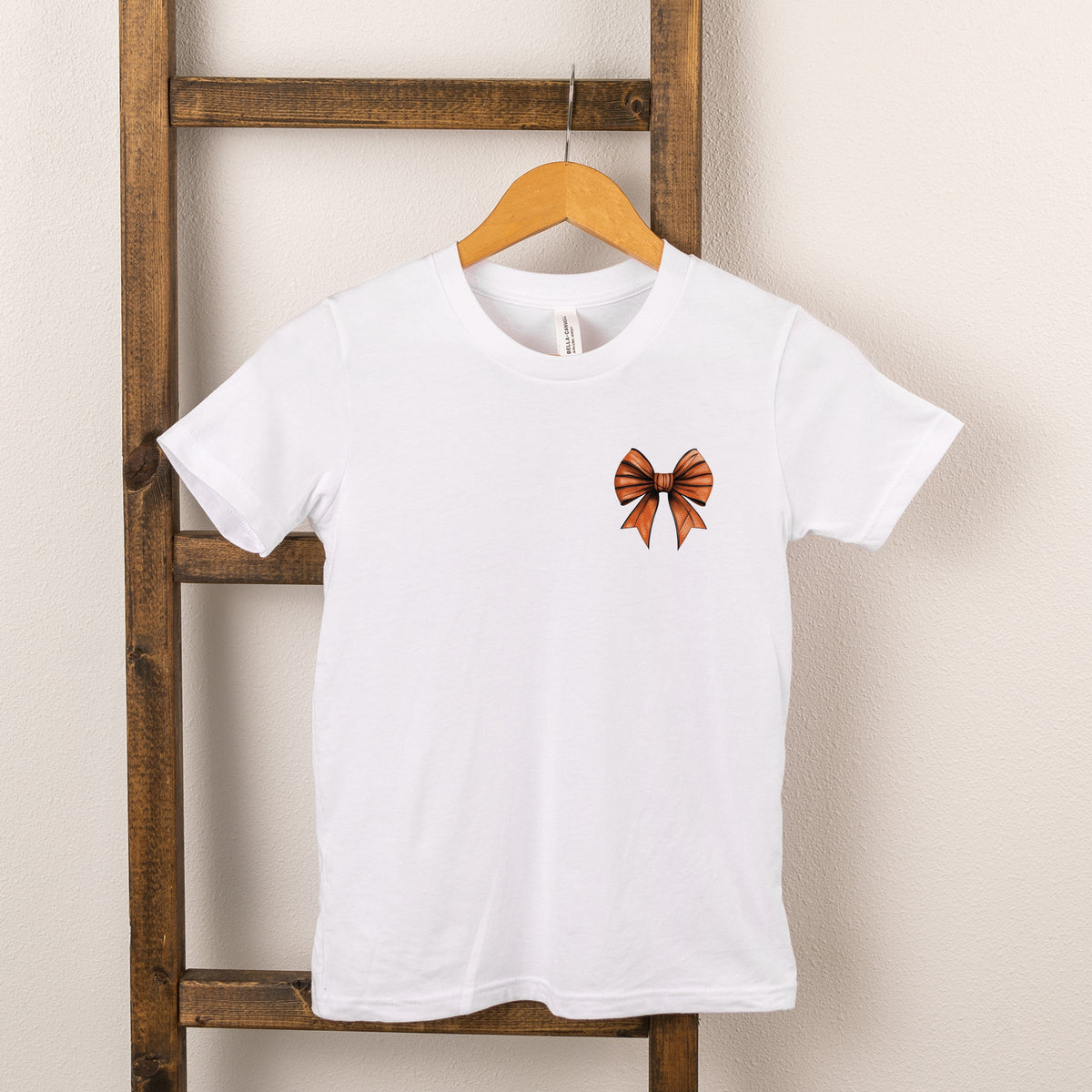 Basketball Game Day Stacked Coquette Front and Back Design - Youth Short Sleeve Graphic T-Shirt