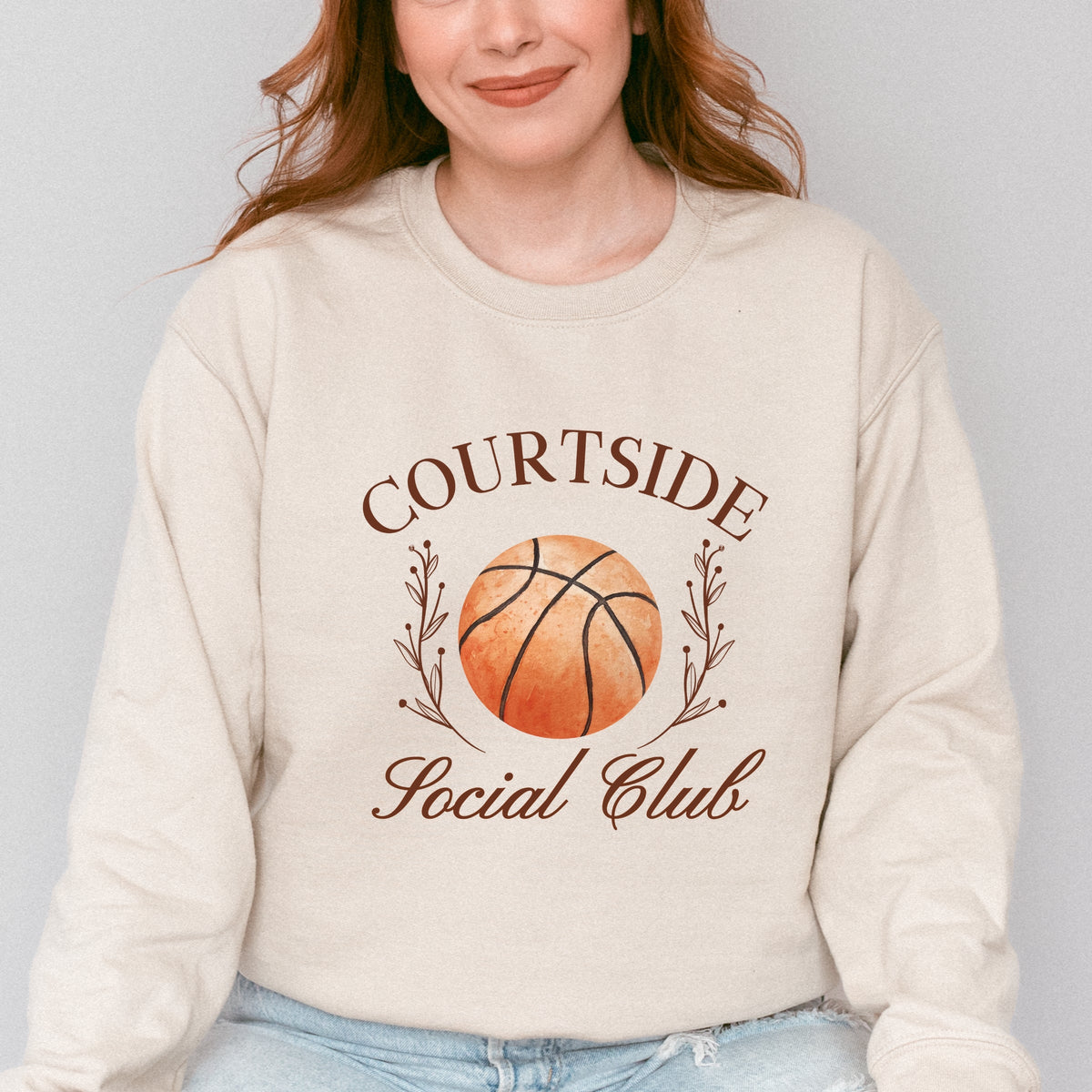 Basketball Courtside Social Club - Women's Graphic Sweatshirt