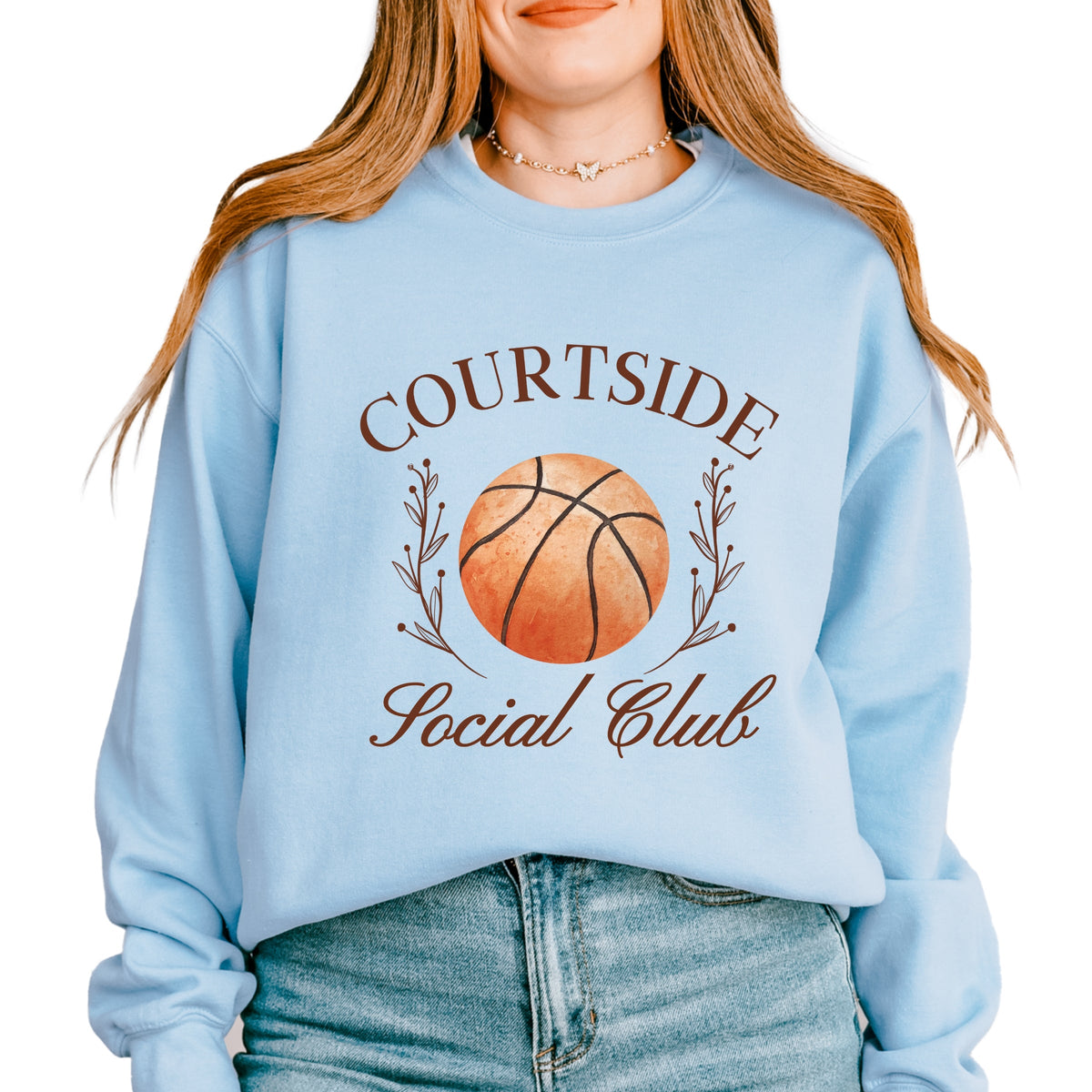 Basketball Courtside Social Club - Women's Graphic Sweatshirt
