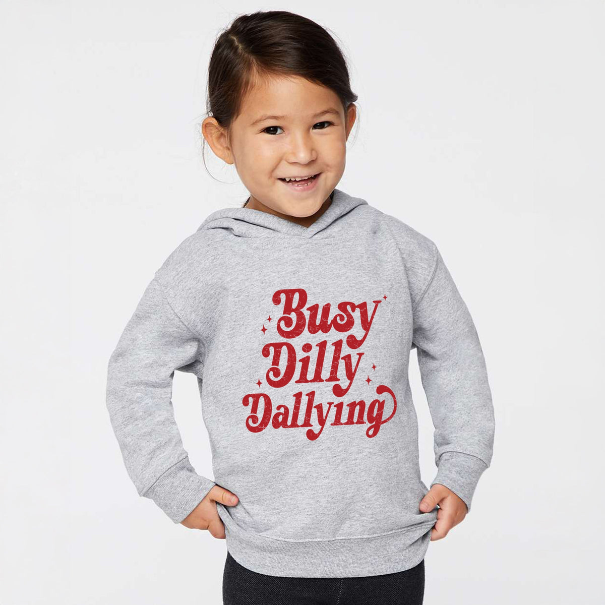Busy Dilly Dallying Stars Distressed - Toddler Hoodie