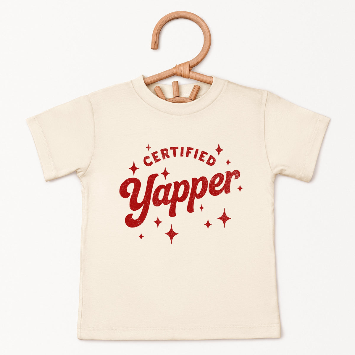 Certified Yapper Stars Distressed - Toddler Short Sleeve Graphic T-Shirt