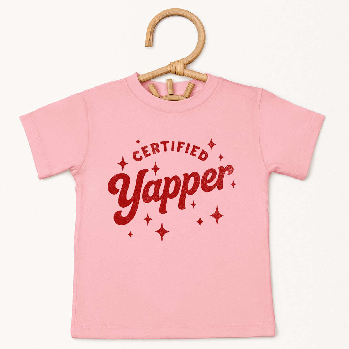 Certified Yapper Stars Distressed - Toddler Short Sleeve Graphic T-Shirt