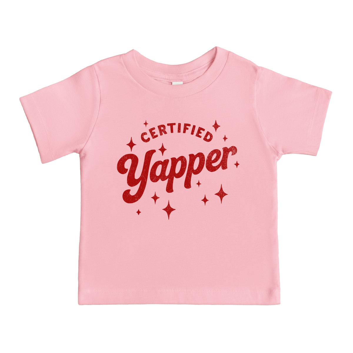 Certified Yapper Stars Distressed - Toddler Short Sleeve Graphic T-Shirt