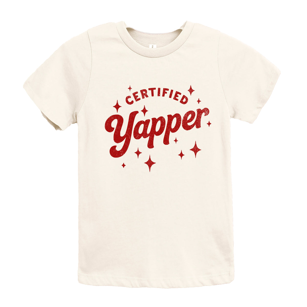 Certified Yapper Stars Distressed - Youth Short Sleeve Graphic T-Shirt