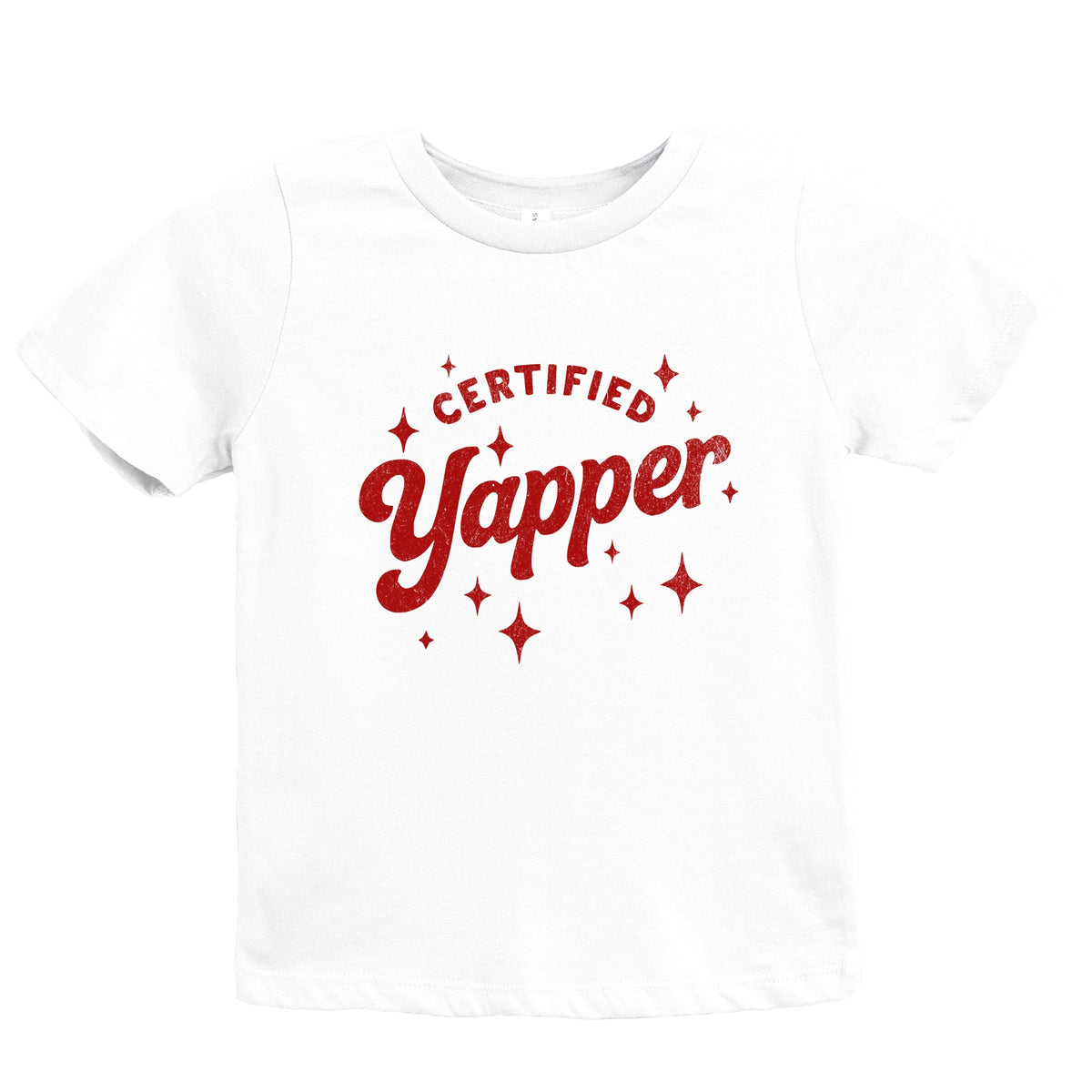 Certified Yapper Stars Distressed - Youth Short Sleeve Graphic T-Shirt