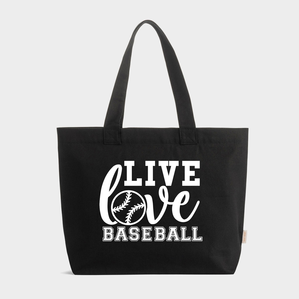 Live Love Baseball - Zippered Canvas Tote
