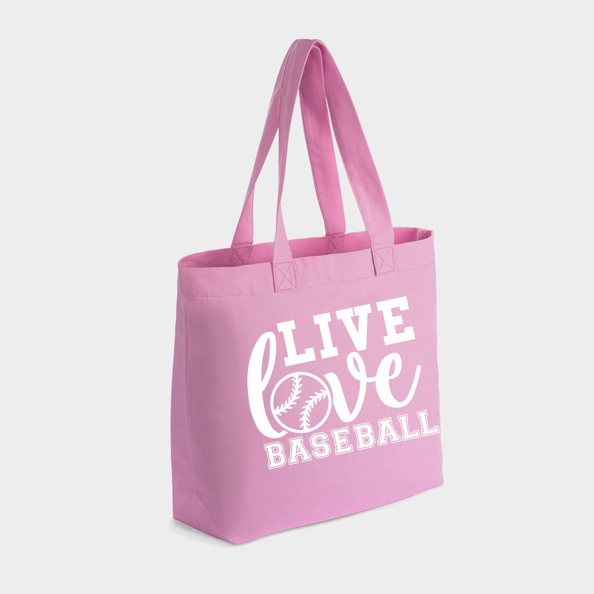 Live Love Baseball - Zippered Canvas Tote
