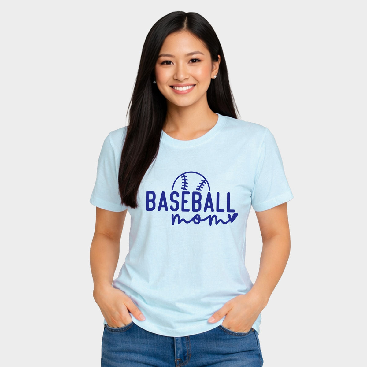 Baseball Mom Ball - Womens Short Sleeve Graphic T-Shirt