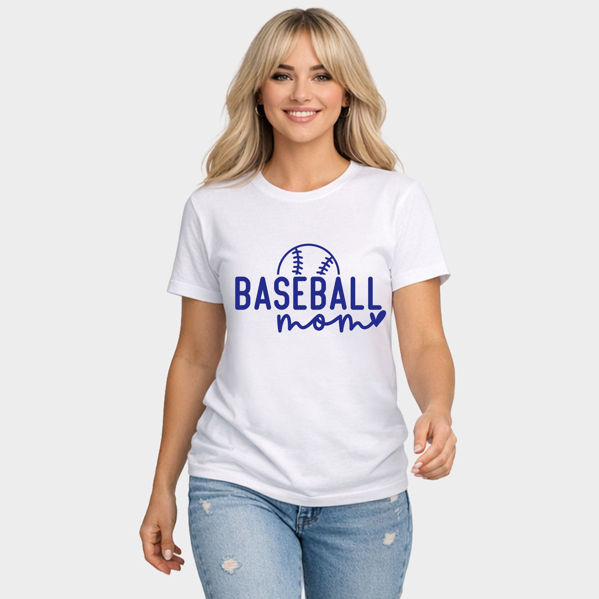 Baseball Mom Ball - Womens Short Sleeve Graphic T-Shirt