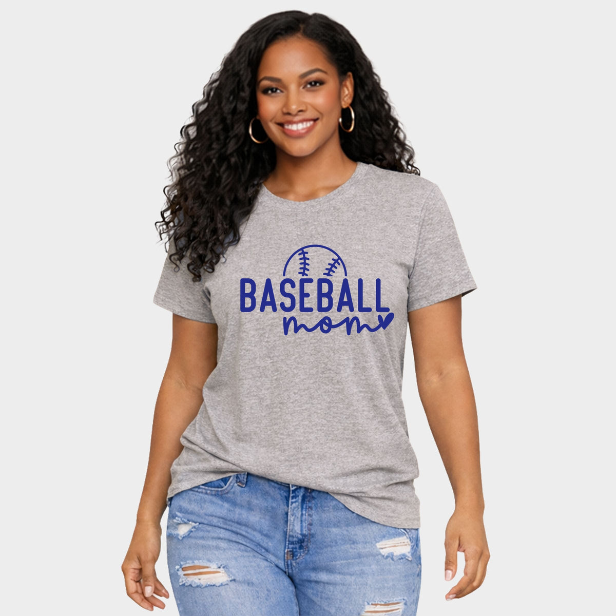 Baseball Mom Ball - Womens Short Sleeve Graphic T-Shirt
