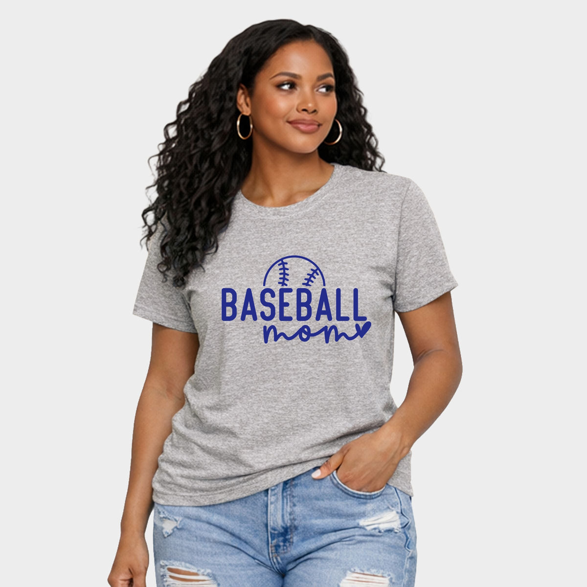 Baseball Mom Ball - Womens Short Sleeve Graphic T-Shirt