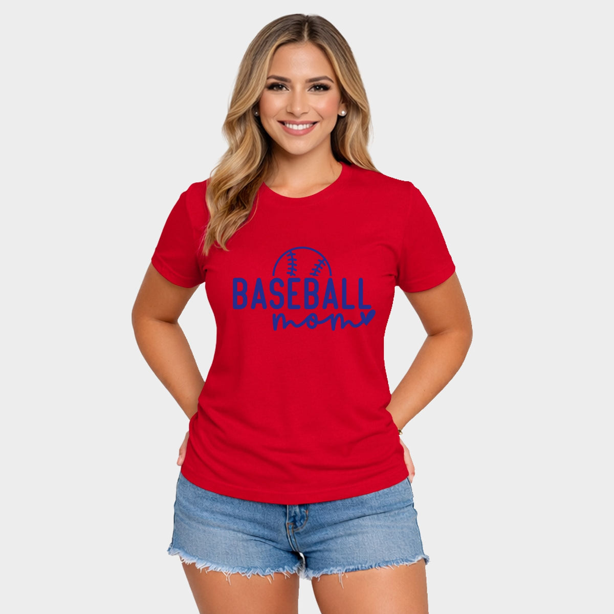 Baseball Mom Ball - Womens Short Sleeve Graphic T-Shirt