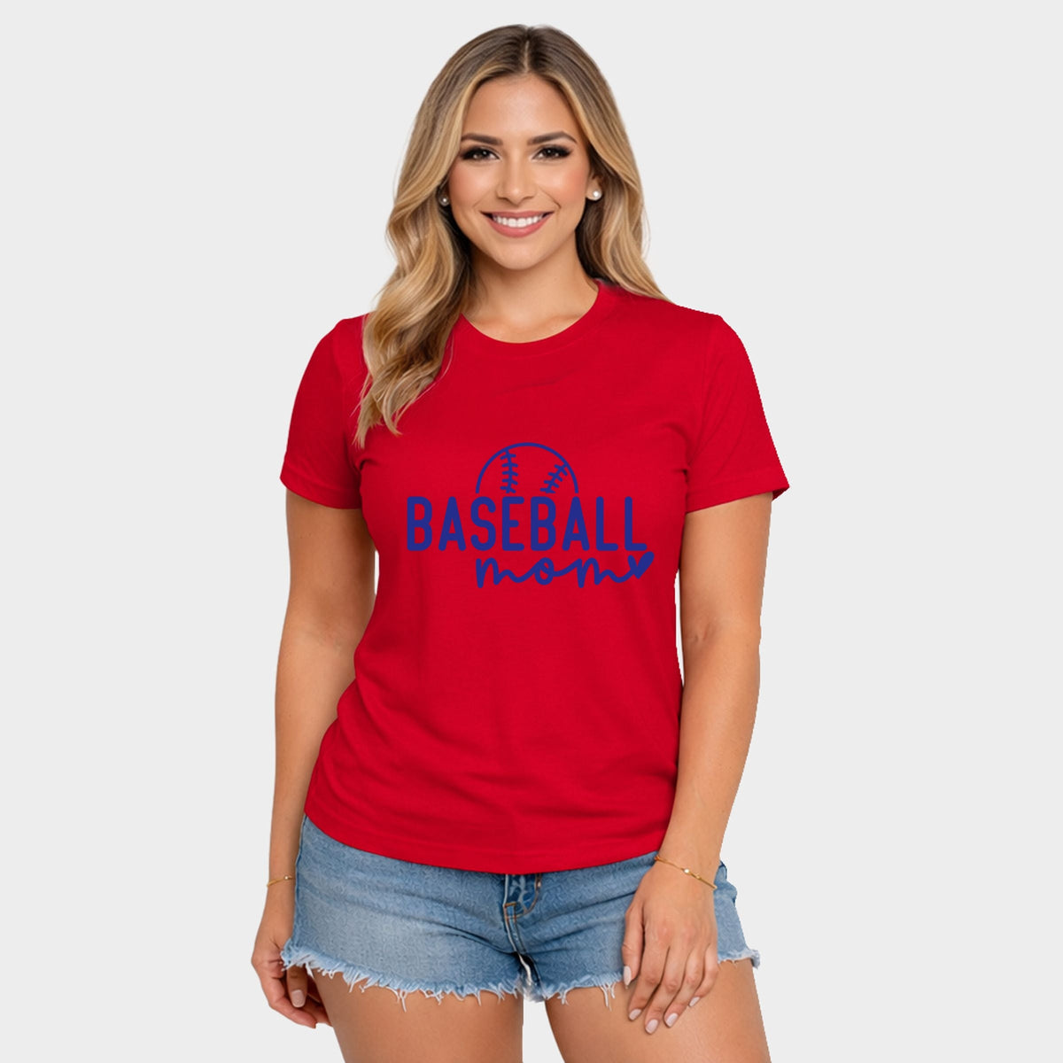 Baseball Mom Ball - Womens Short Sleeve Graphic T-Shirt
