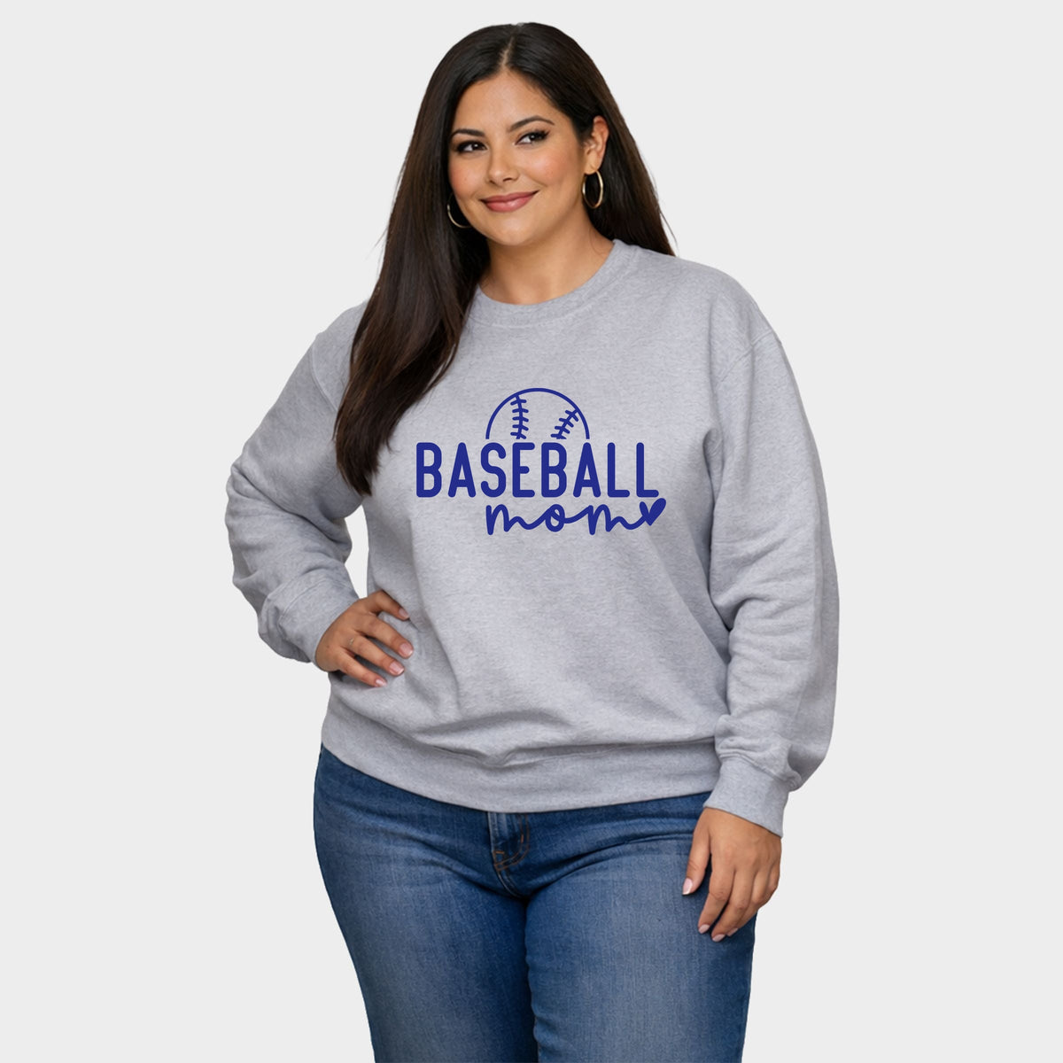Baseball Mom Ball - Women's Plus Sized Graphic Sweatshirt