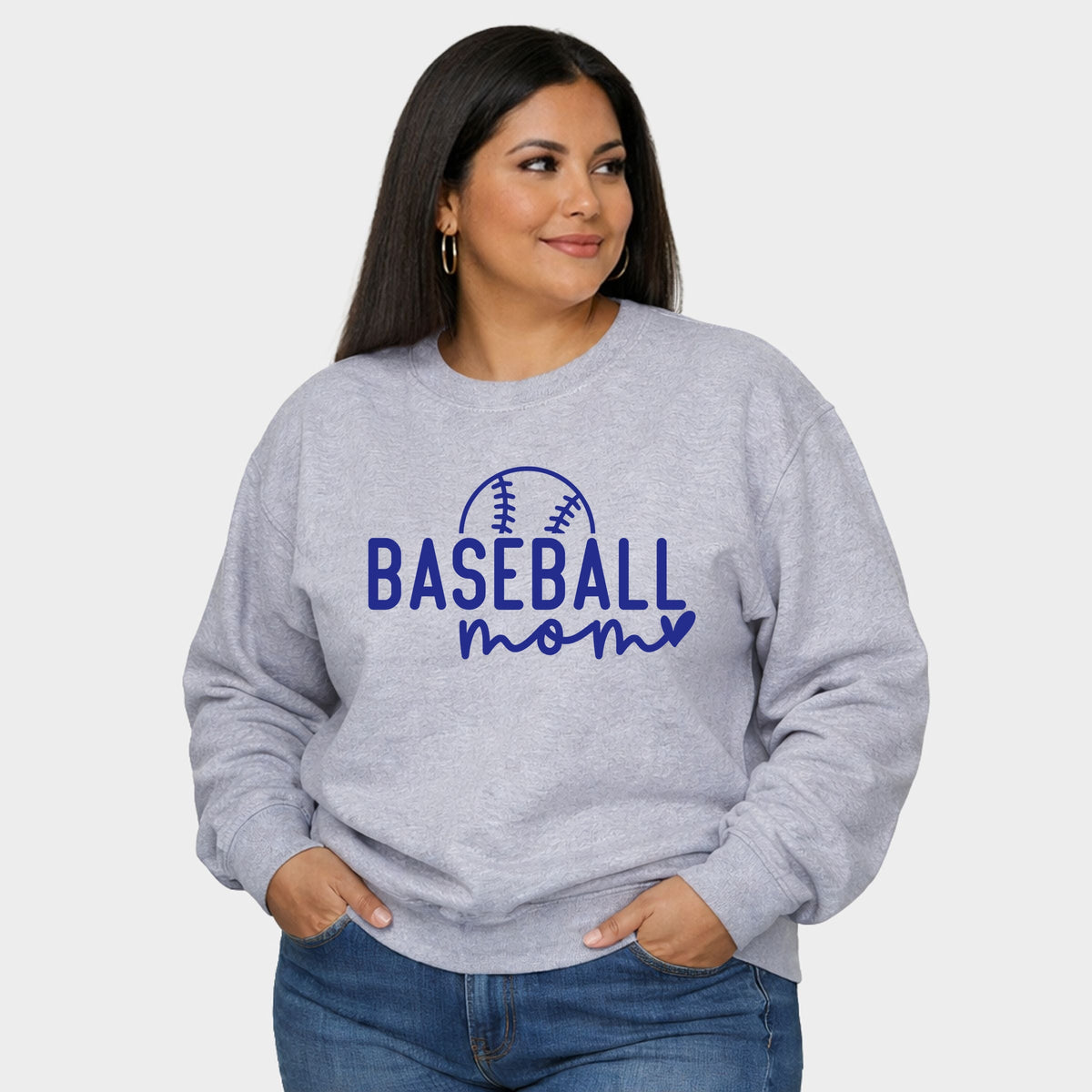 Baseball Mom Ball - Women's Plus Sized Graphic Sweatshirt