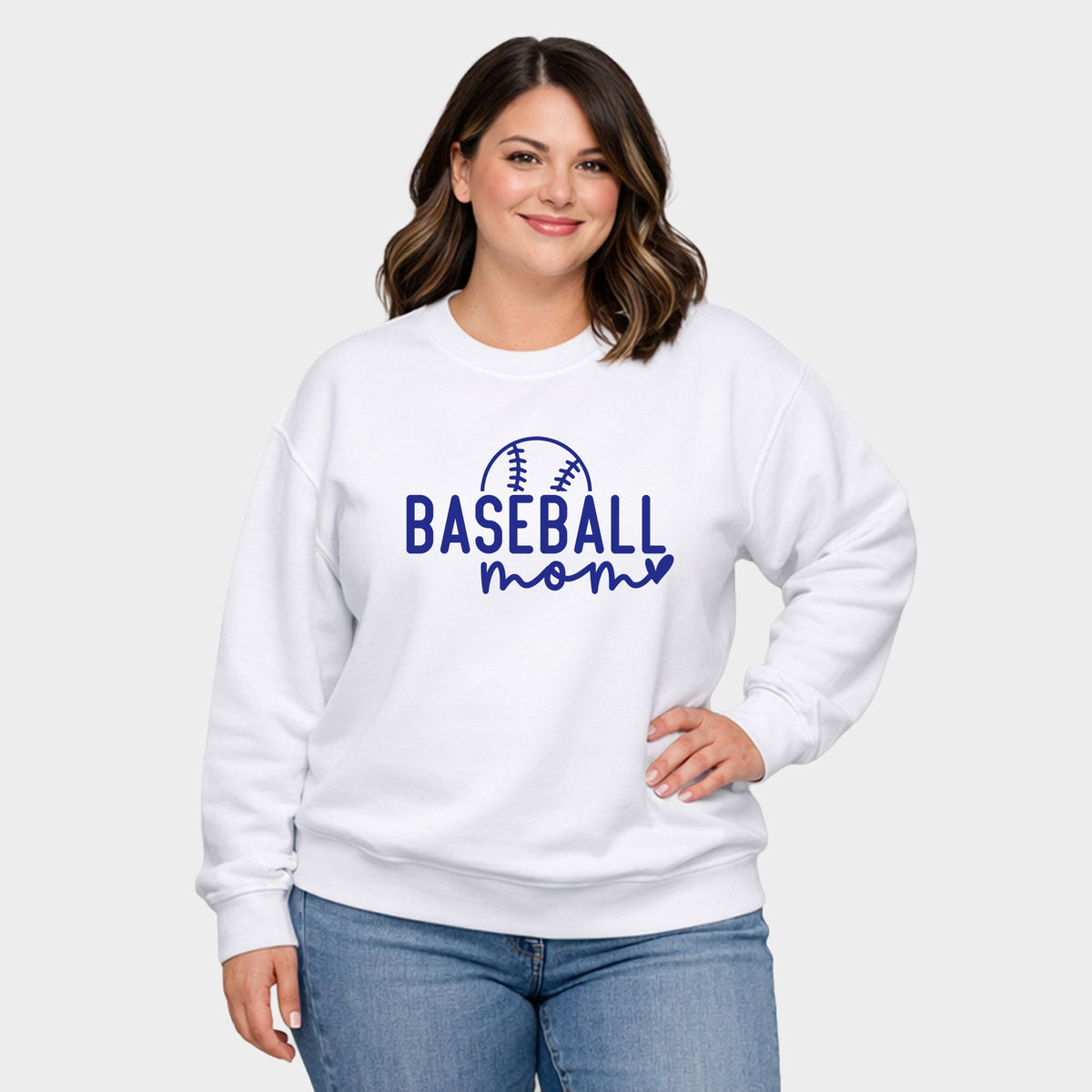 Baseball Mom Ball - Women's Plus Sized Graphic Sweatshirt