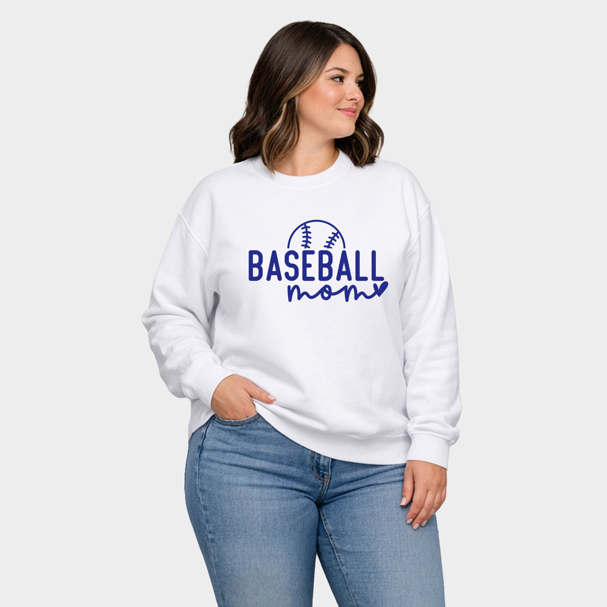 Baseball Mom Ball - Women's Plus Sized Graphic Sweatshirt