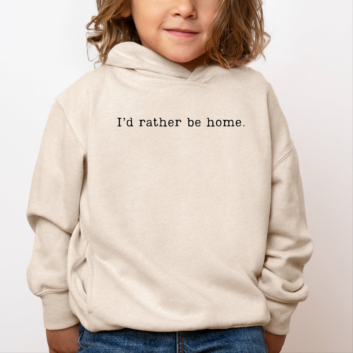 I'd Rather Be Home Typewriter - Toddler Hoodie