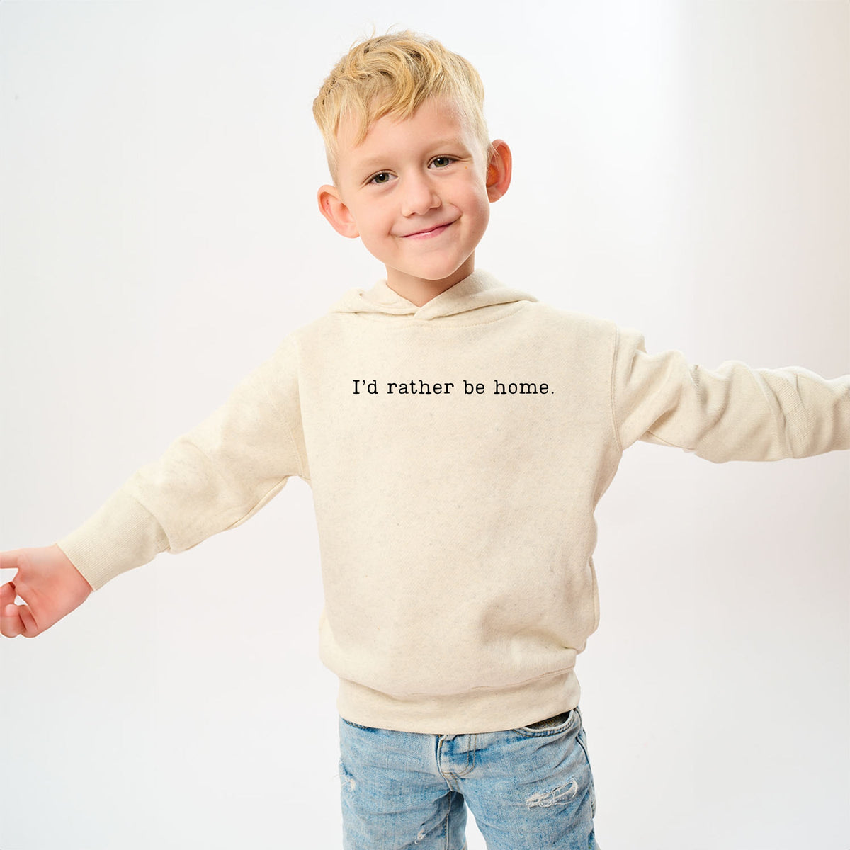 I'd Rather Be Home Typewriter - Toddler Hoodie
