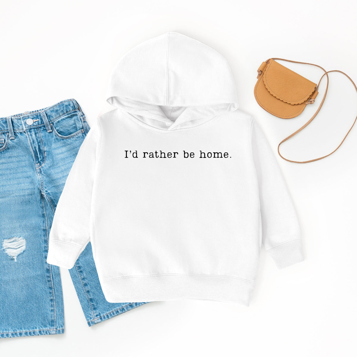 I'd Rather Be Home Typewriter - Toddler Hoodie