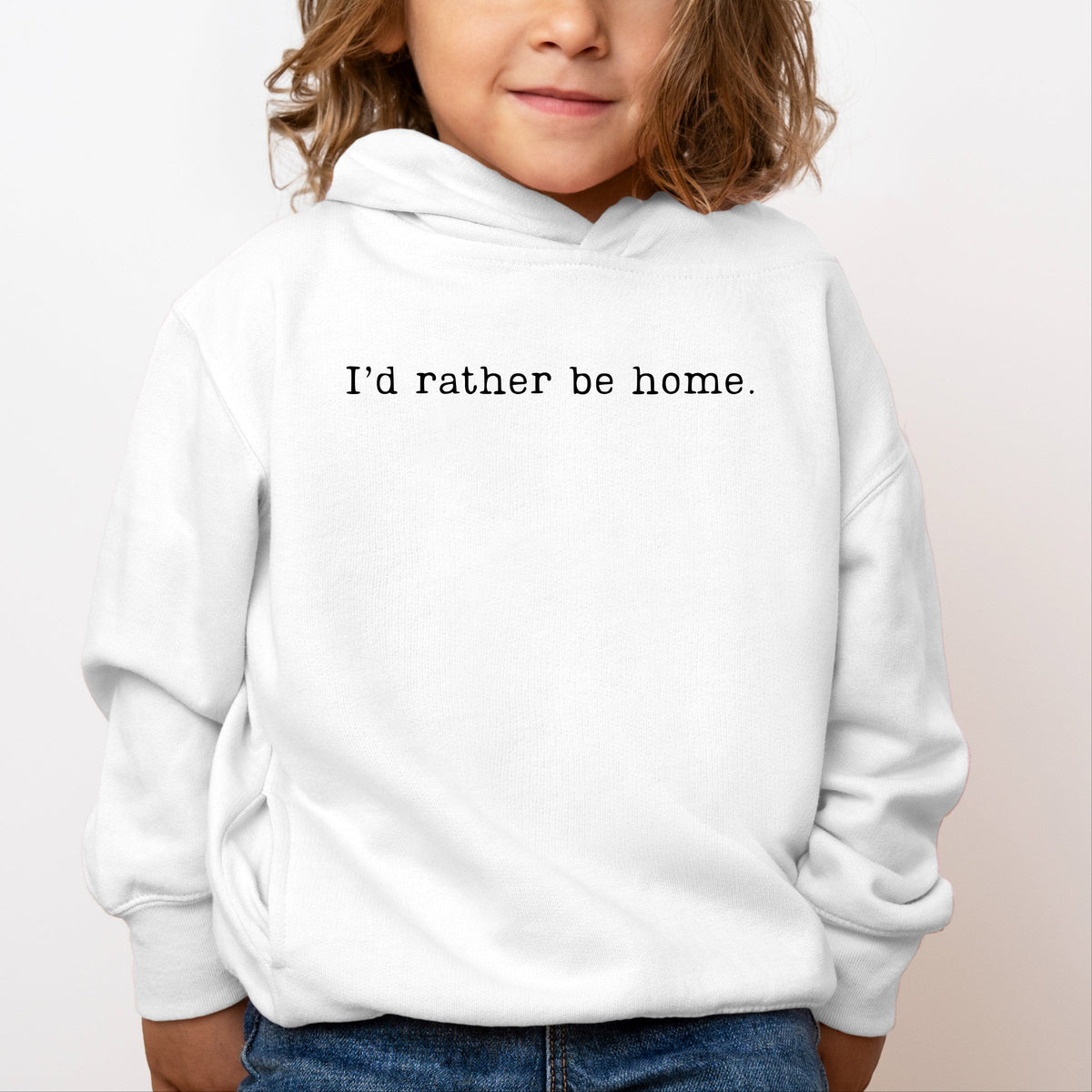 I'd Rather Be Home Typewriter - Toddler Hoodie
