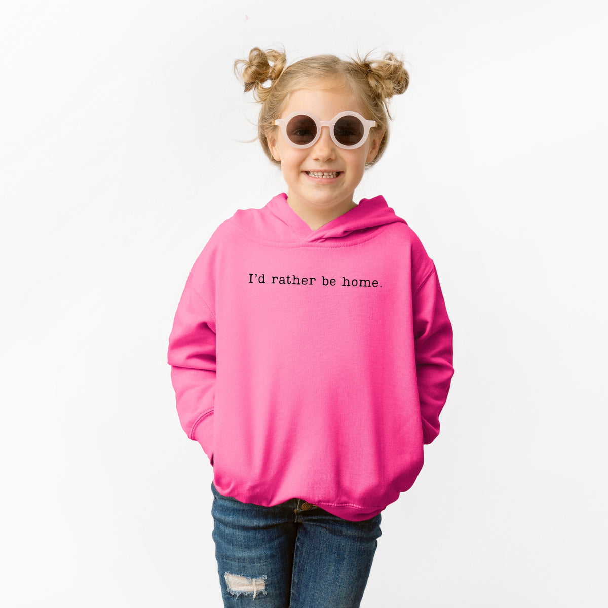 I'd Rather Be Home Typewriter - Toddler Hoodie