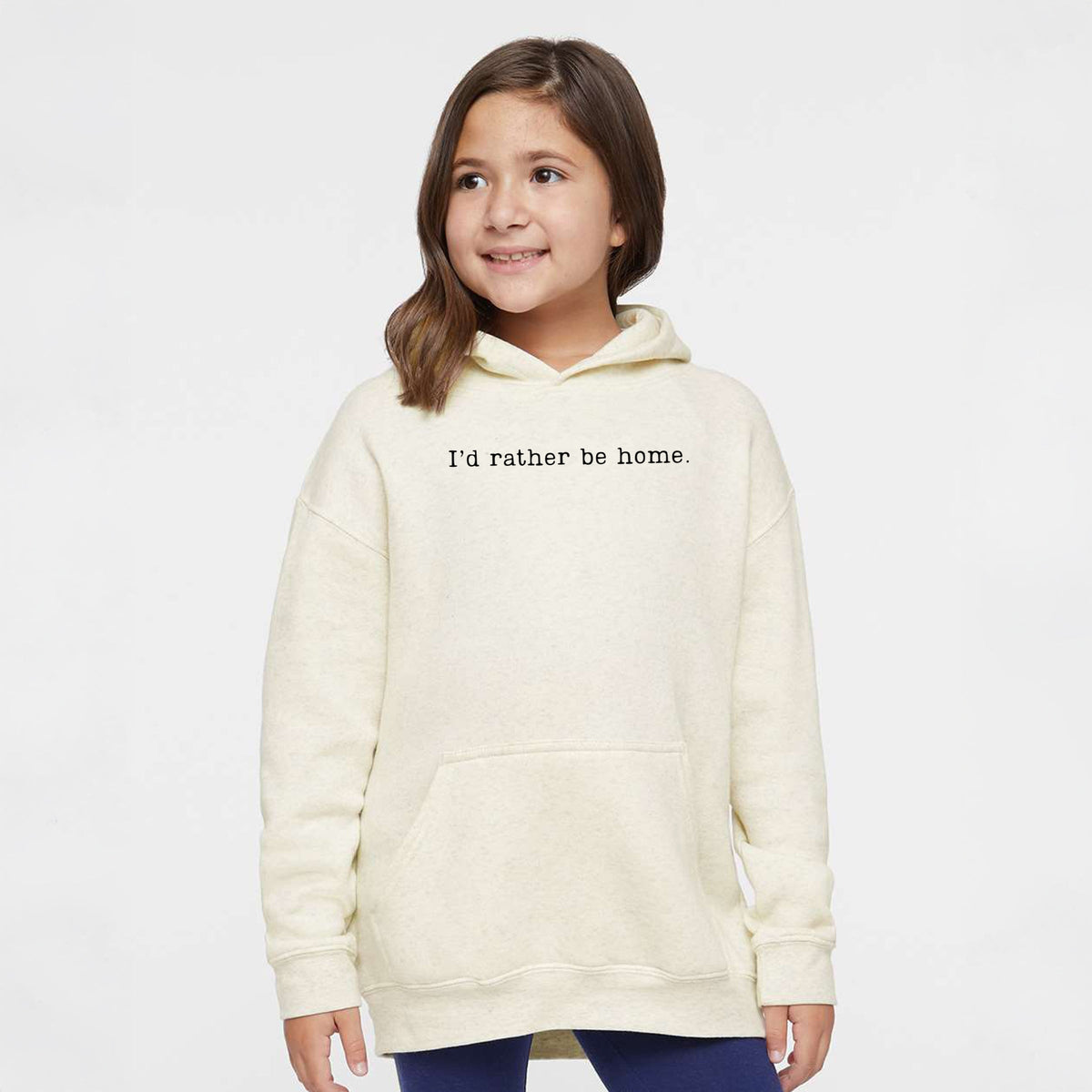 I'd Rather Be Home Typewriter - Youth Graphic Hoodie