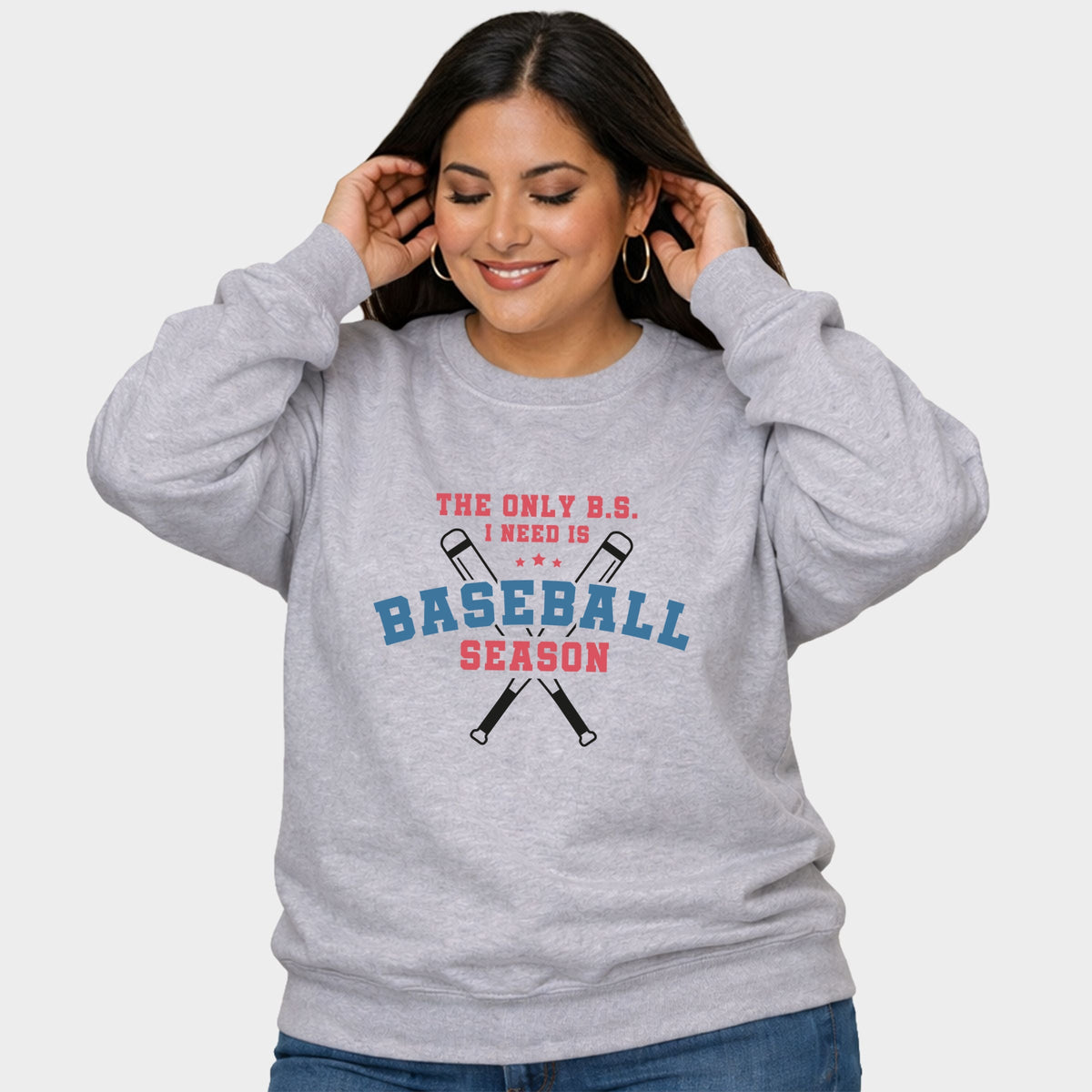 Baseball Season Bats - Women's Plus Sized Graphic Sweatshirt