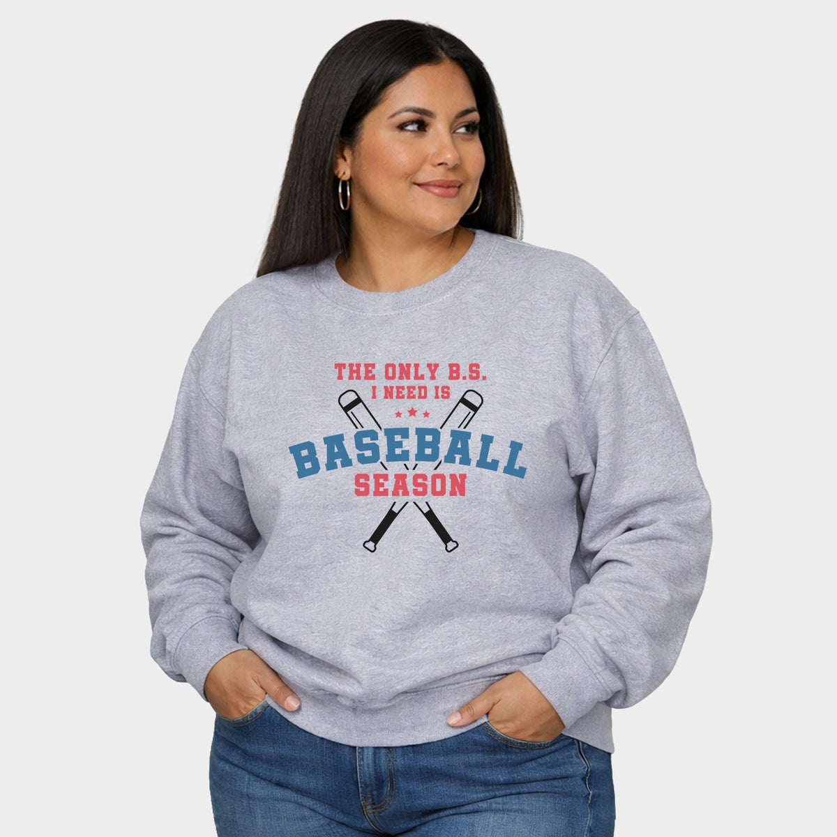Baseball Season Bats - Women's Plus Sized Graphic Sweatshirt