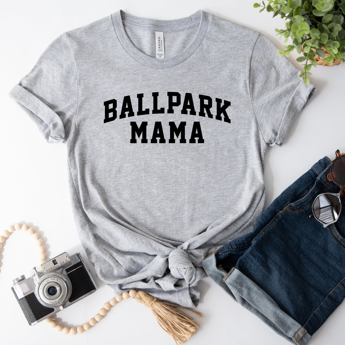 Varsity Ballpark Mama - Women's Short Sleeve Graphic T-Shirt