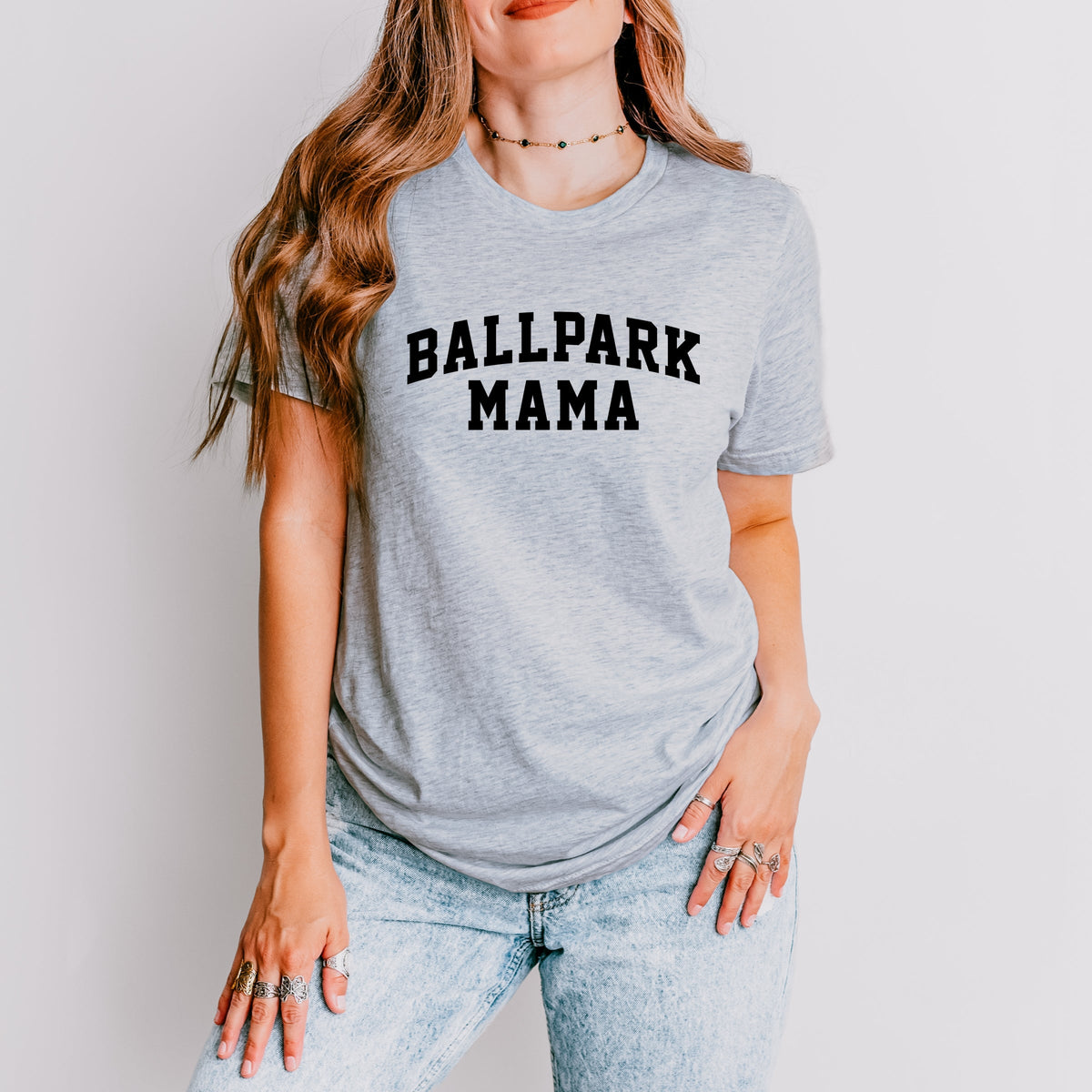 Varsity Ballpark Mama - Women's Short Sleeve Graphic T-Shirt