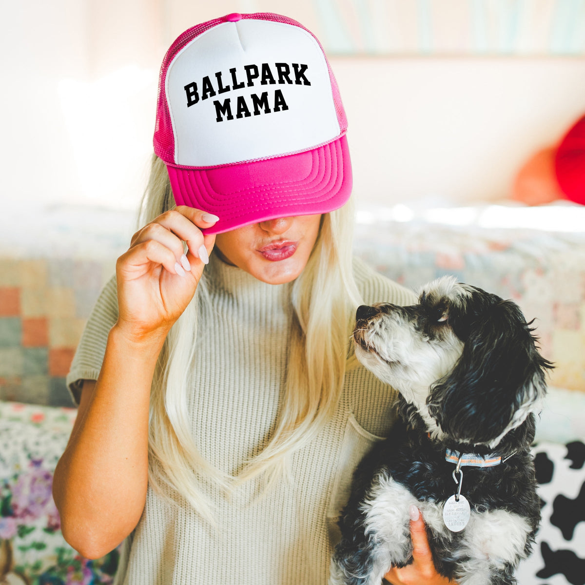 Varsity Ballpark Mama - Women's Graphic Foam Trucker Hat