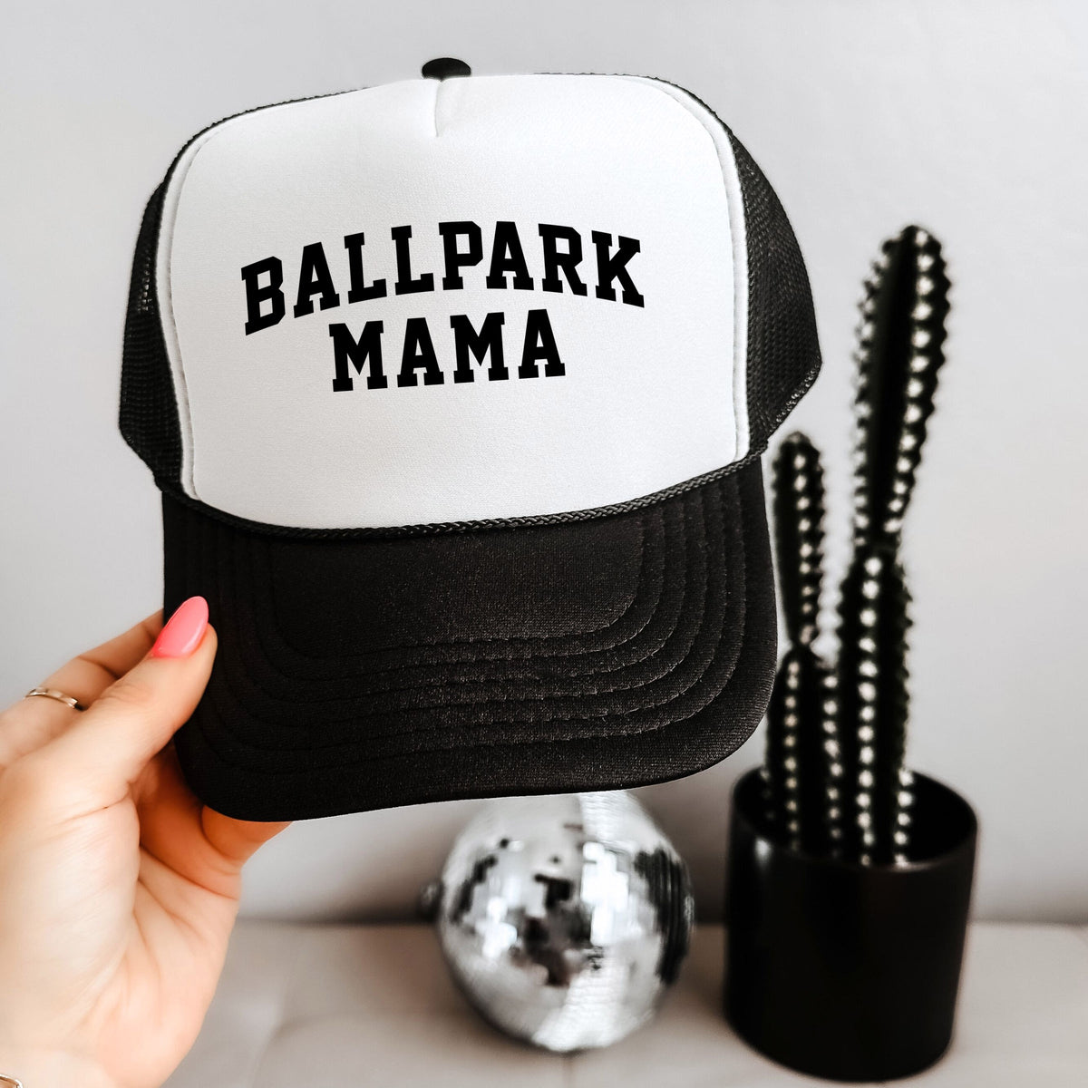Varsity Ballpark Mama - Women's Graphic Foam Trucker Hat