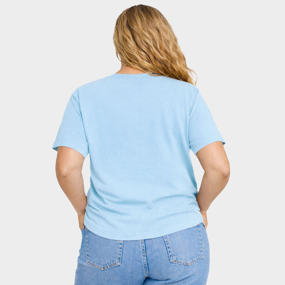 Batter Batter Red White Blue - Women's Plus Sized Garment Dyed Graphic T-Shirt
