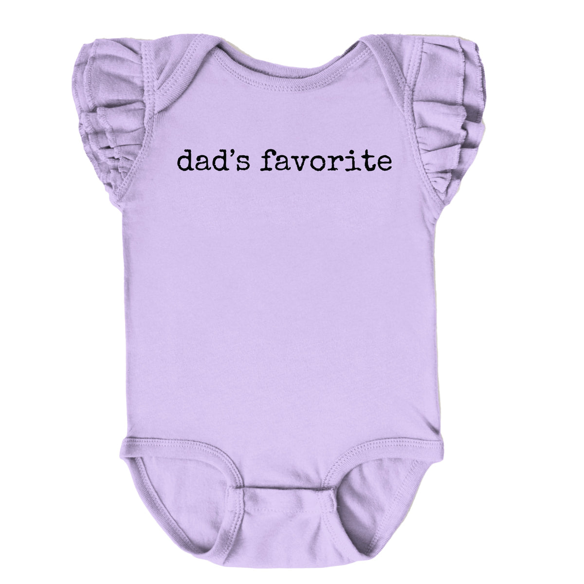 Dad's Favorite Typewriter - Baby Flutter Sleeve Bodysuit