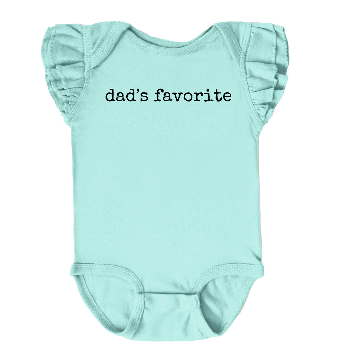 Dad's Favorite Typewriter - Baby Flutter Sleeve Bodysuit