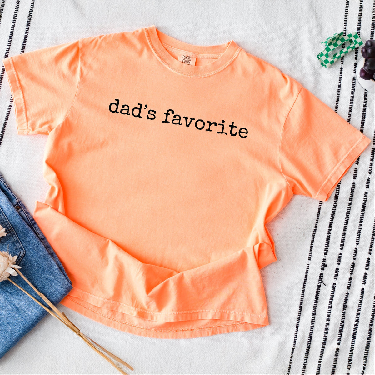 Dad's Favorite Typewriter - Women's Garment Dyed Graphic T-Shirt