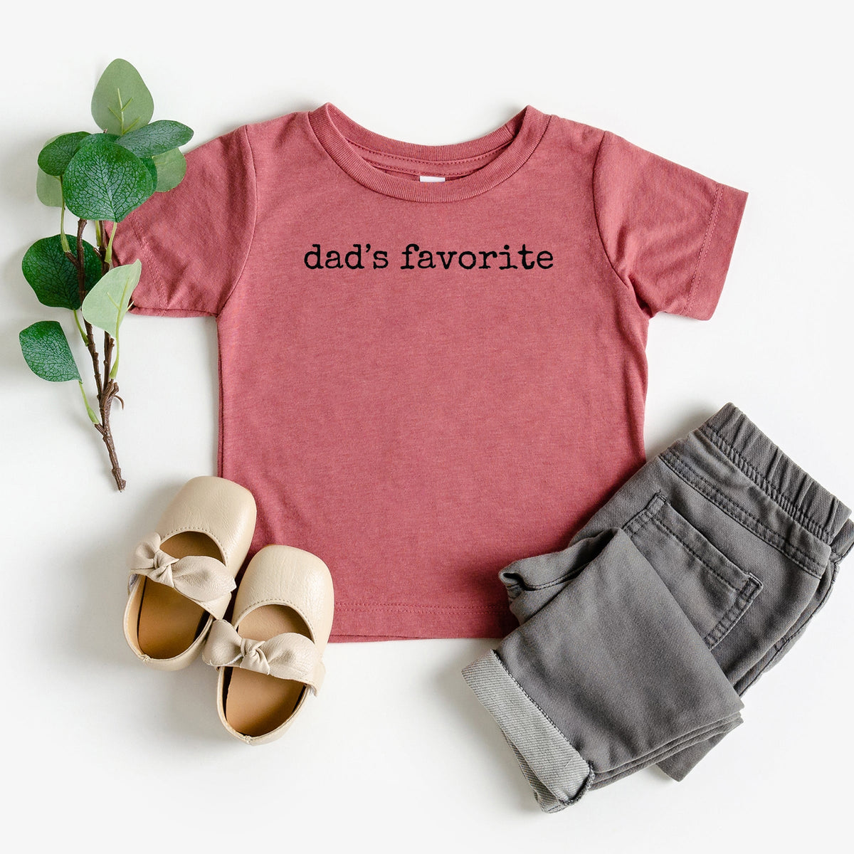 Dad's Favorite Typewriter - Toddler Short Sleeve Graphic T-Shirt
