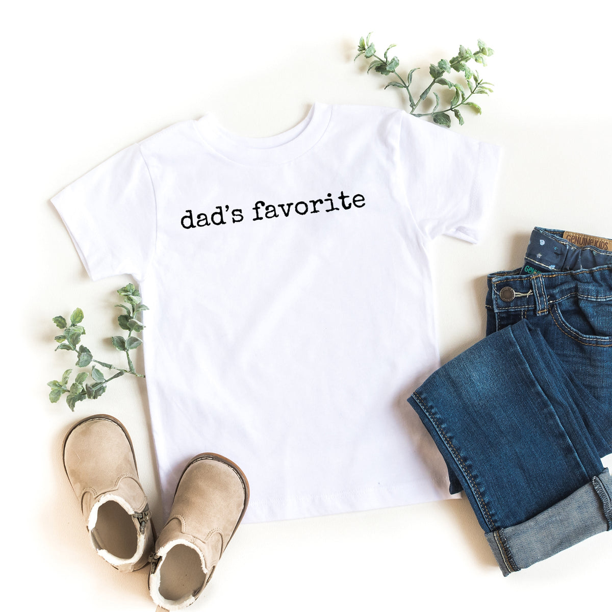 Dad's Favorite Typewriter - Toddler Short Sleeve Graphic T-Shirt