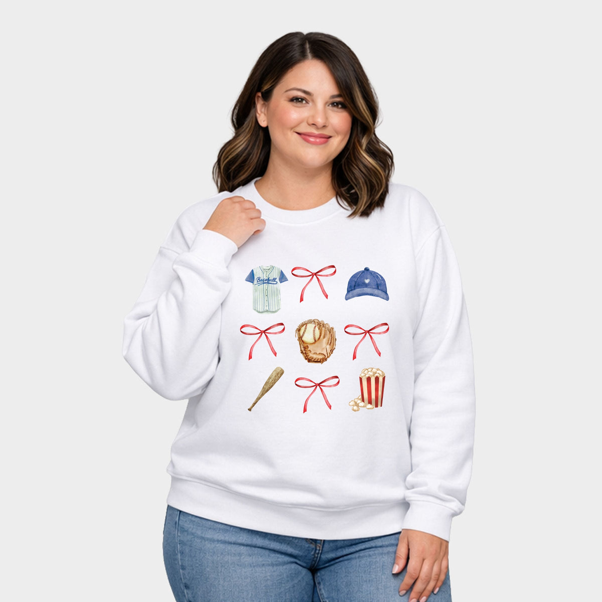 Coquette Baseball Chart - Women's Plus Sized Graphic Sweatshirt