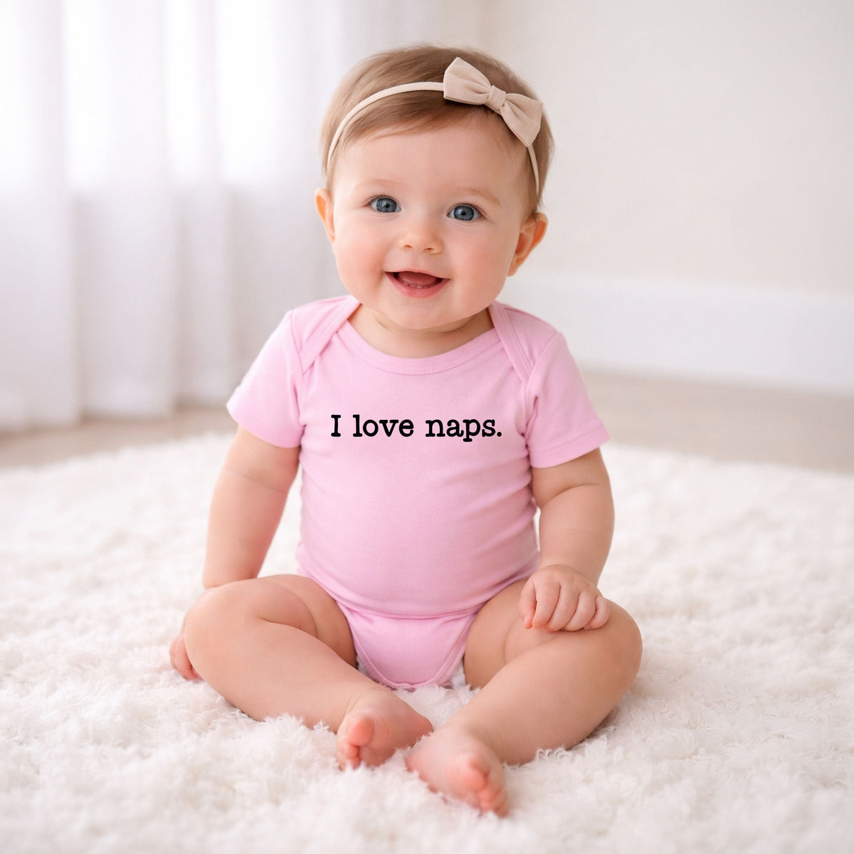 I Love Naps - Baby Short Sleeve Graphic Bodysuit