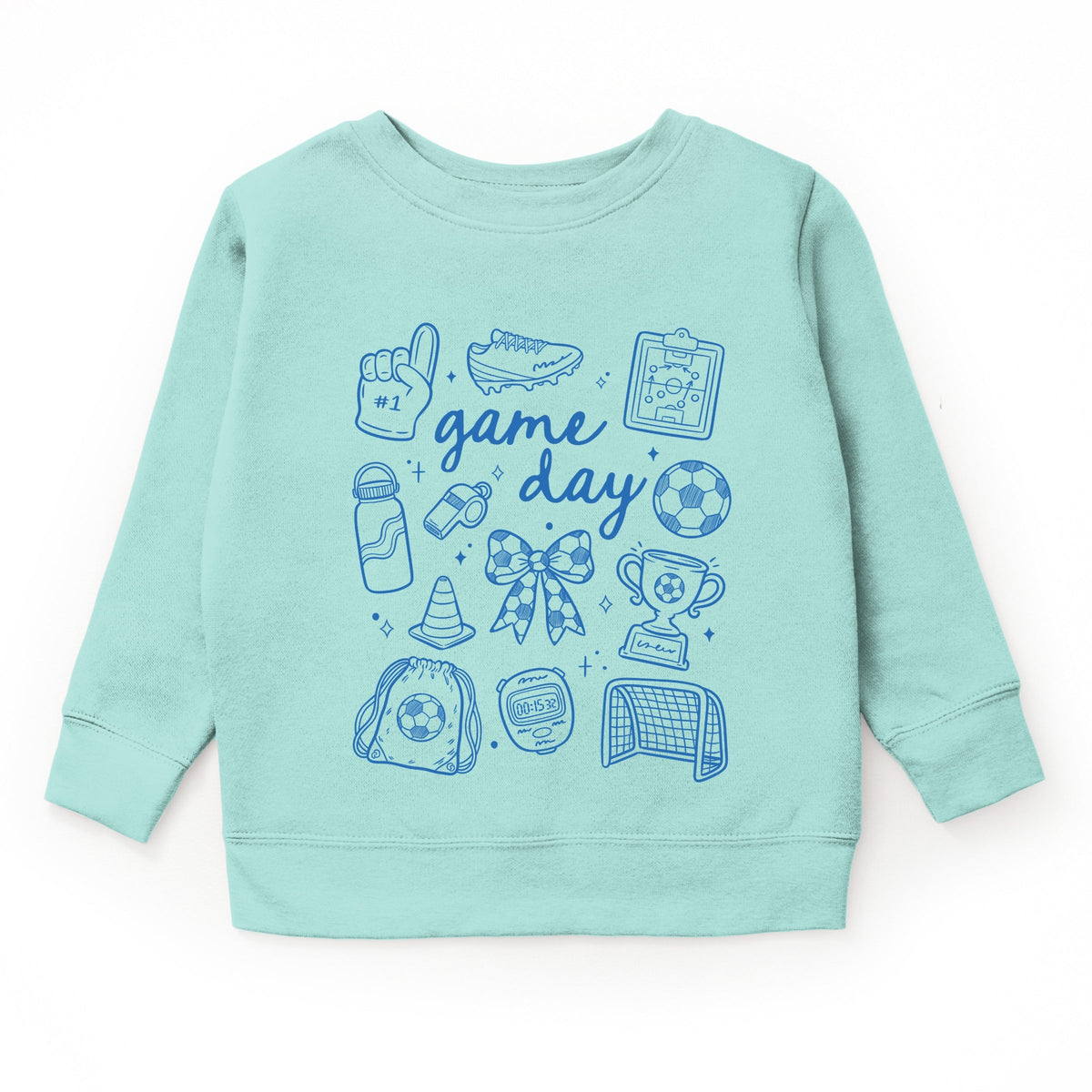 Game Day Soccer Sketched Collage - Youth Graphic Sweatshirt