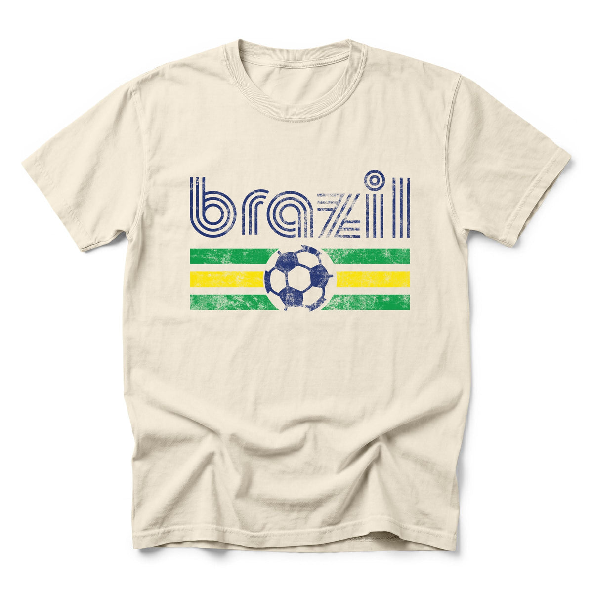 Brazil Soccer Flag - Men's Garment Dyed Graphic T-Shirt