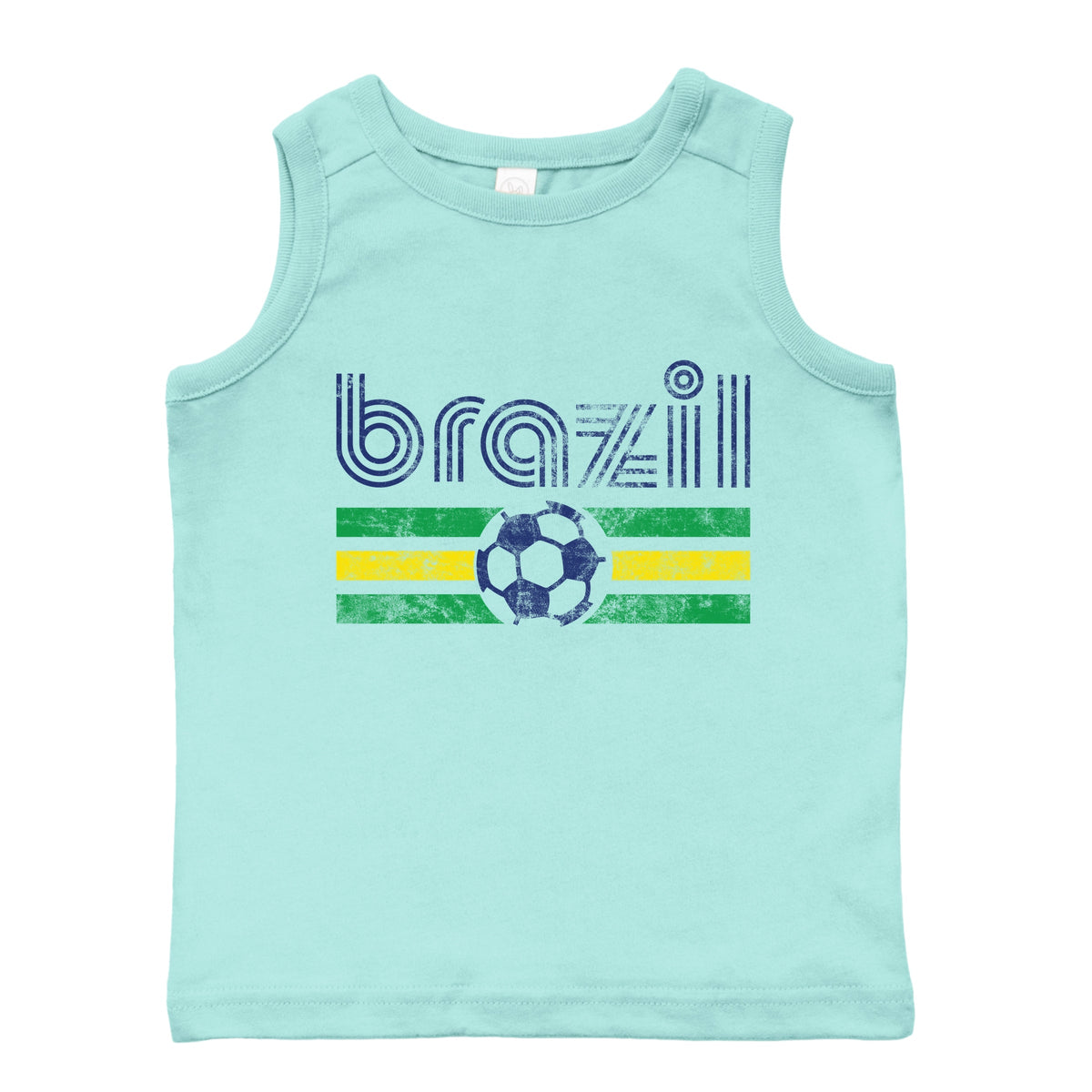 Brazil Soccer Flag - Toddler Graphic Tank