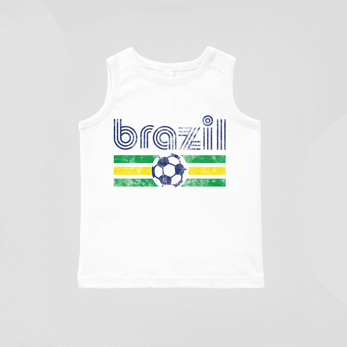 Brazil Soccer Flag - Toddler Graphic Tank