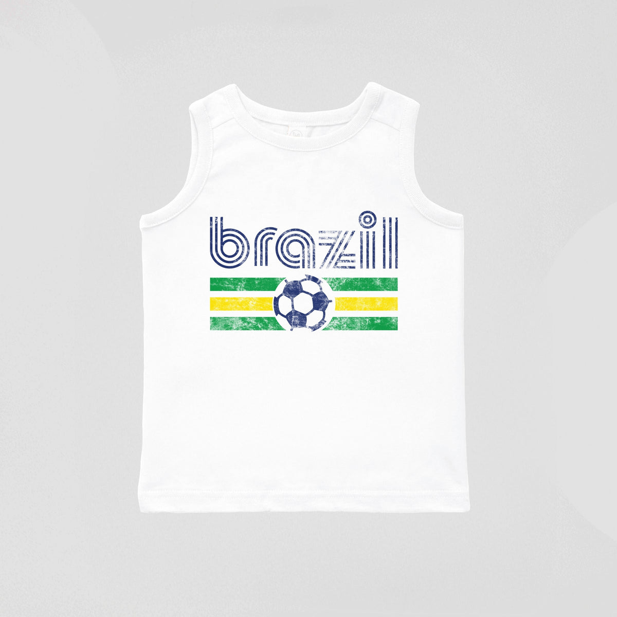Brazil Soccer Flag - Youth Tank Top