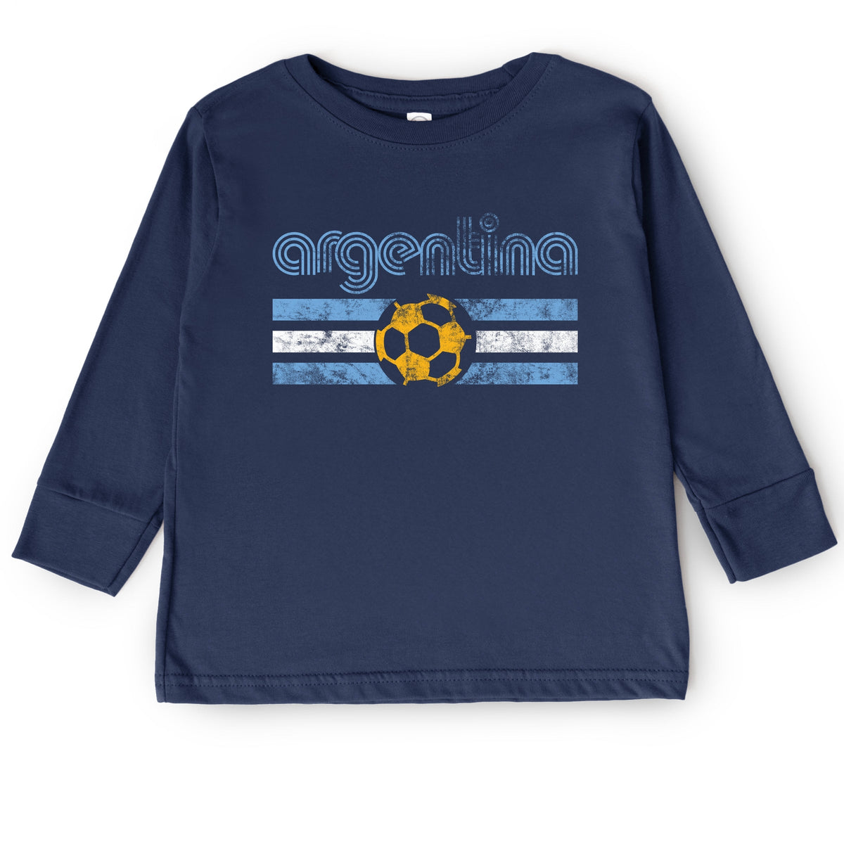 Argentina Soccer Flag - Toddler Long Sleeve Graphic Tee