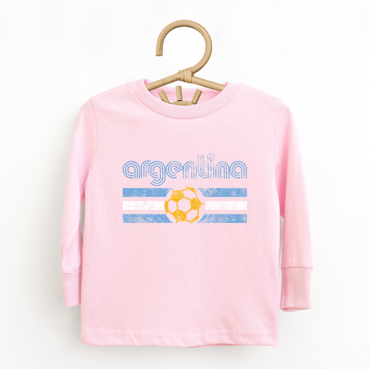 Argentina Soccer Flag - Toddler Long Sleeve Graphic Tee