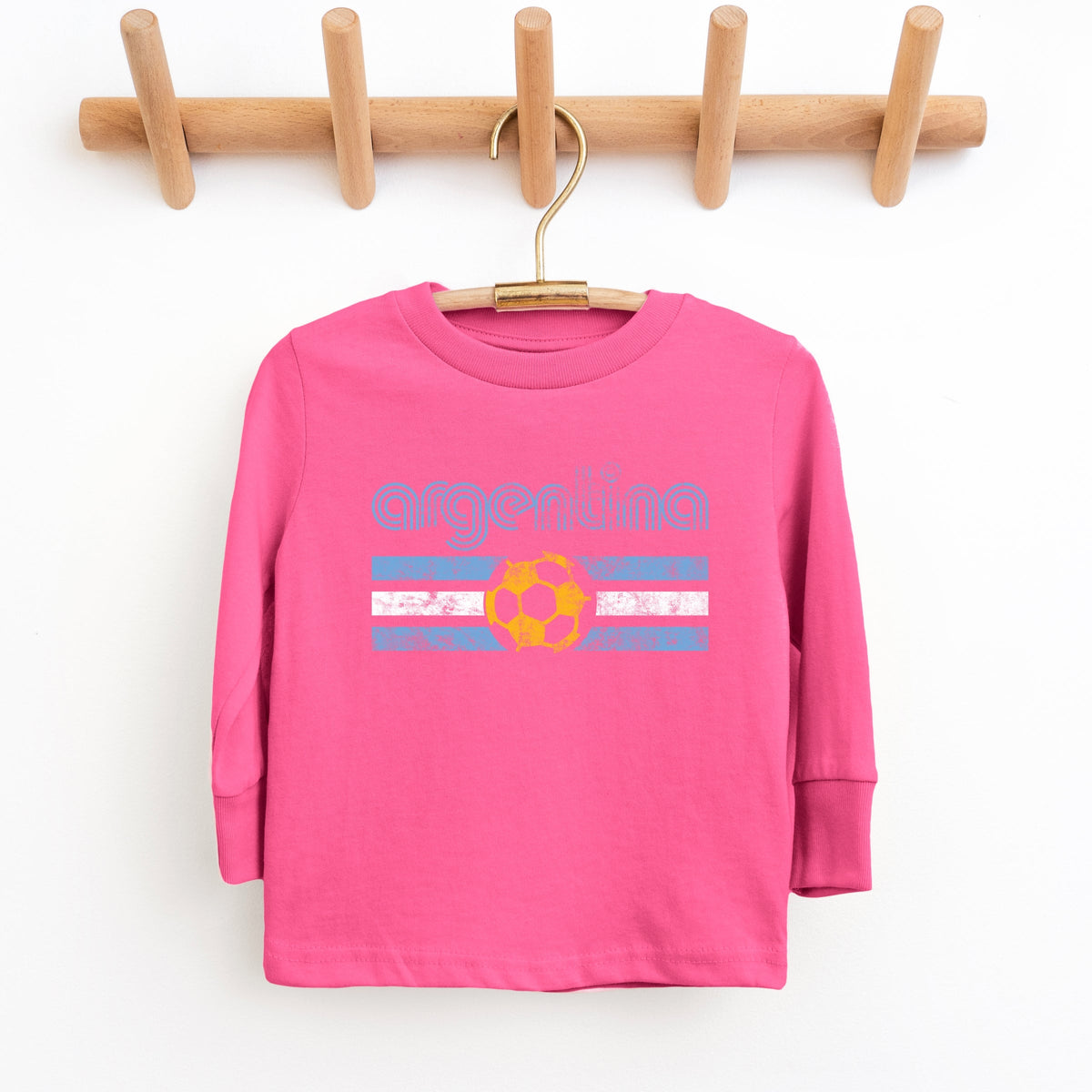 Argentina Soccer Flag - Youth Long Sleeve Graphic T-Shirt