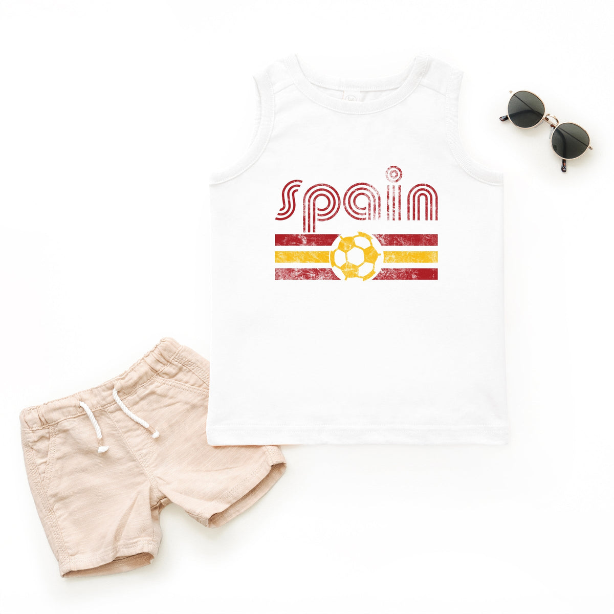 Spain Soccer Flag - Toddler Graphic Tank
